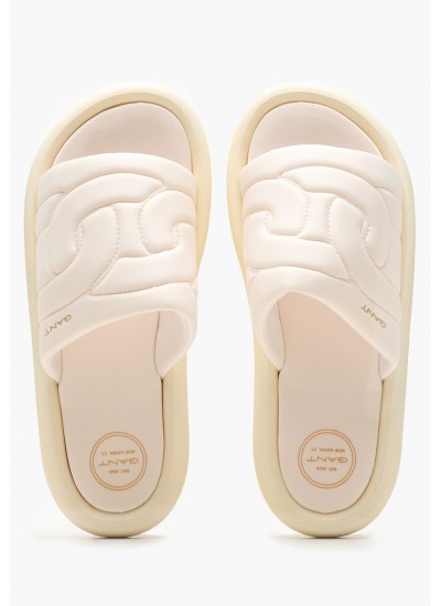 Γυναικεία Flats 8519 Άσπρο Δέρμα Frau