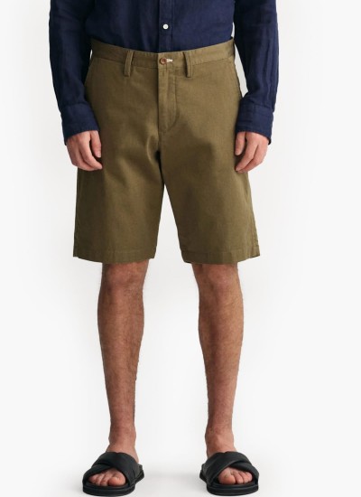 Ανδρικές Βερμούδες Twill.Shorts Μπεζ Βαμβάκι GANT