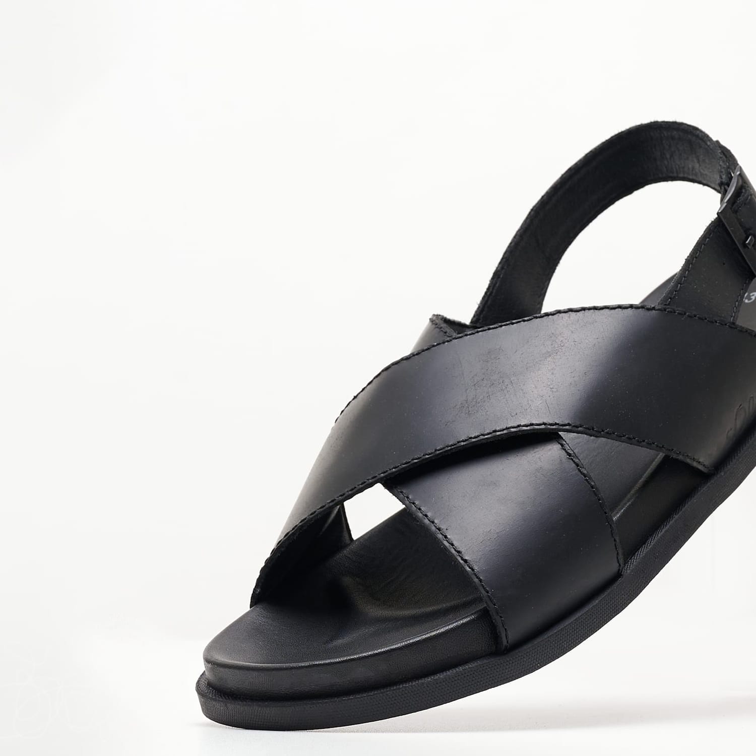 Men Flip Flops & Sandals 18100 Black Leather S.Oliver