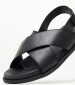 Men Flip Flops & Sandals 18100 Black Leather S.Oliver