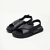 Men Flip Flops & Sandals 18100 Black Leather S.Oliver