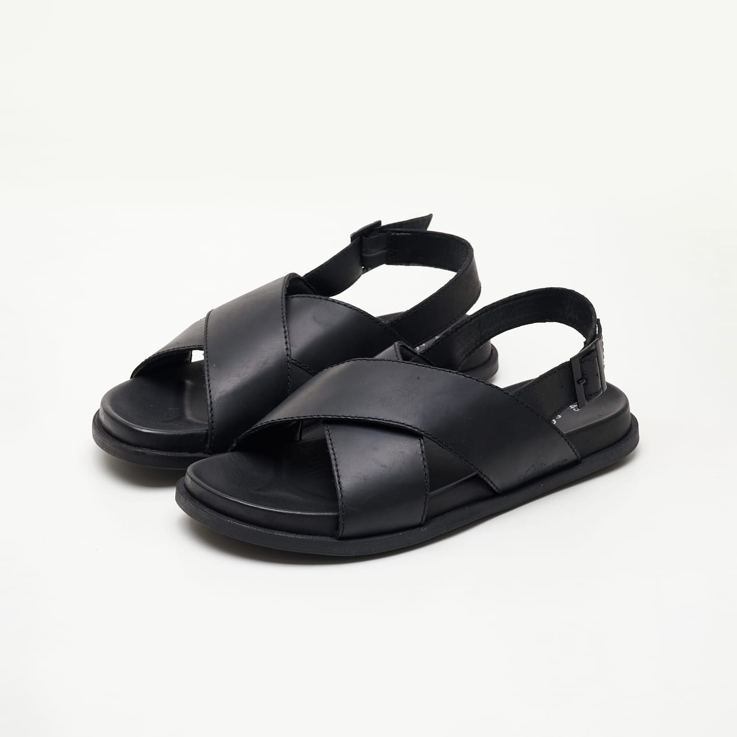 Men Flip Flops & Sandals 18100 Black Leather S.Oliver