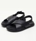 Men Flip Flops & Sandals 18100 Black Leather S.Oliver