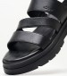 Women Sandals 28200 Black Leather S.Oliver
