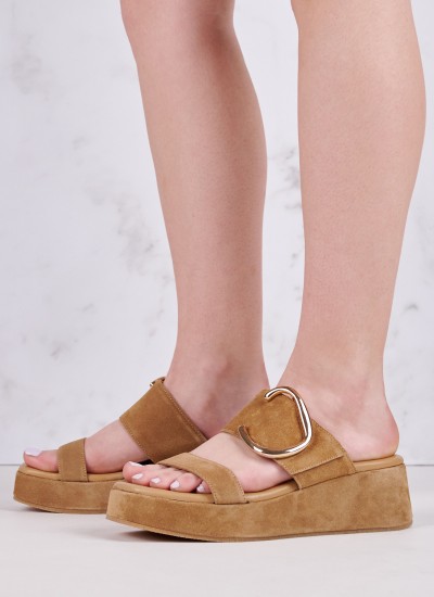 Γυναικεία Flats Gizeh.BS Ανθρακί Δέρμα Birkenstock