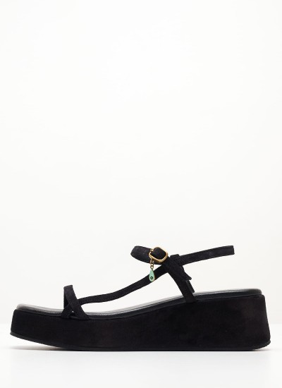 Women Flats 2.Flat Black Leather Komis and Komis