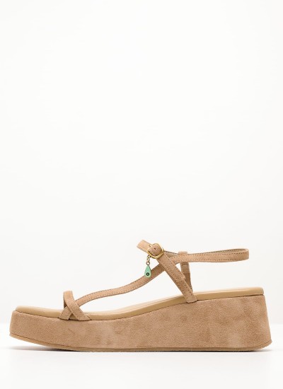 Women Platforms High SF8.03 Brown Leather Mortoglou