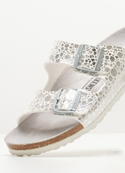 Γυναικεία Flats Arizona.BS Ασημί ECOleather Birkenstock