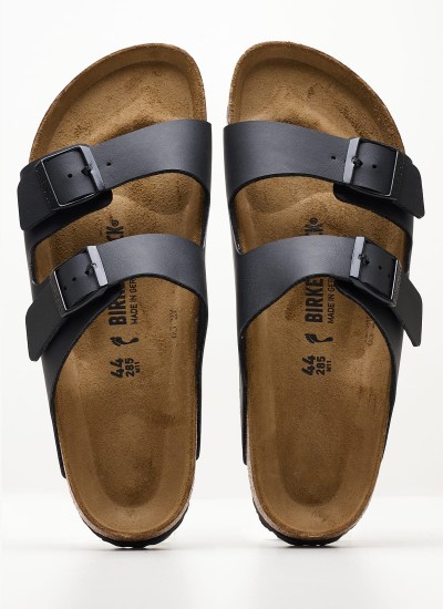 Γυναικεία Flats Arizona.BS Ασημί ECOleather Birkenstock