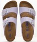 Women Flats Arizona.Fog Purple Leather Birkenstock