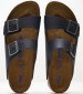 Men Flip Flops & Sandals Arizona.Leoi Black Oily Leather Birkenstock