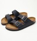 Men Flip Flops & Sandals Arizona.Leoi Black Oily Leather Birkenstock