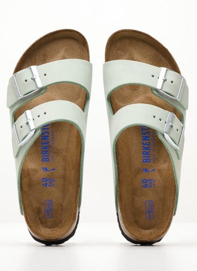 Γυναικεία Flats Arizona.BS Ασημί ECOleather Birkenstock