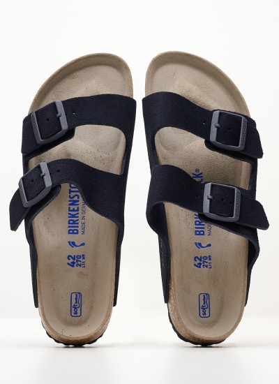 Men Flip Flops & Sandals Arizona.Midnight Blue Buckskin Birkenstock