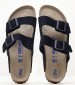 Men Flip Flops & Sandals Arizona.Midnight Blue Buckskin Birkenstock