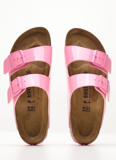 Γυναικεία Flats Arizona.Patent Ροζ ECOleather Birkenstock