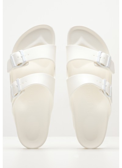 Women Flip Flops & Sandals Arizona.Row White Rubber Birkenstock