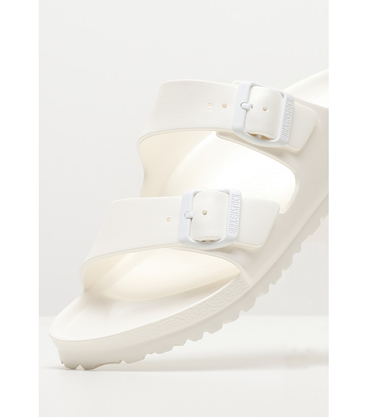 Women Flip Flops & Sandals Arizona.Row White Rubber Birkenstock