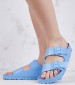 Women Flip Flops & Sandals Arizona.Sky Blue Rubber Birkenstock