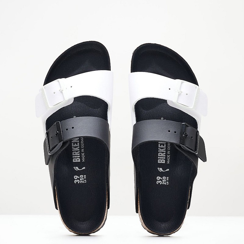 Γυναικεία Flats Arizona.Split Μαύρο ECOleather Birkenstock