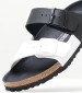 Women Flats Arizona.Split Black ECOleather Birkenstock