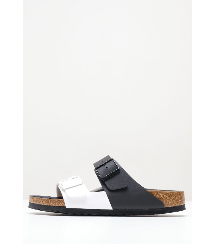 Γυναικεία Flats Arizona.Split Μαύρο ECOleather Birkenstock