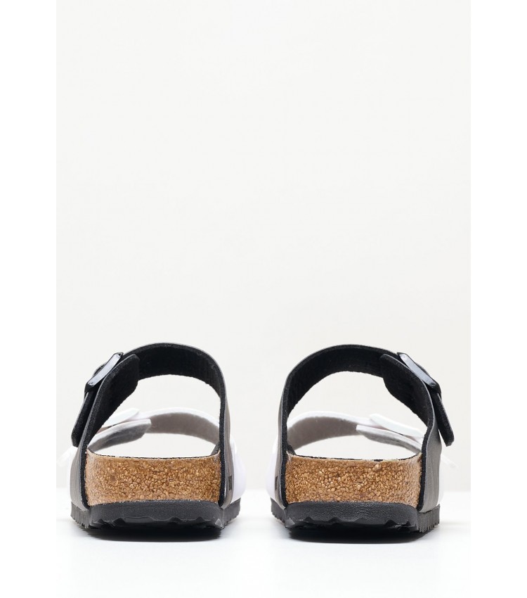 Women Flats Arizona.Split Black ECOleather Birkenstock