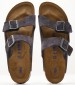 Men Flip Flops & Sandals Arizona.Velvet Grey Buckskin Birkenstock