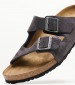 Men Flip Flops & Sandals Arizona.Velvet Grey Buckskin Birkenstock