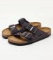 Men Flip Flops & Sandals Arizona.Velvet Grey Buckskin Birkenstock