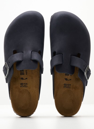 Γυναικεία Flats Gizeh.BS Ανθρακί Δέρμα Birkenstock