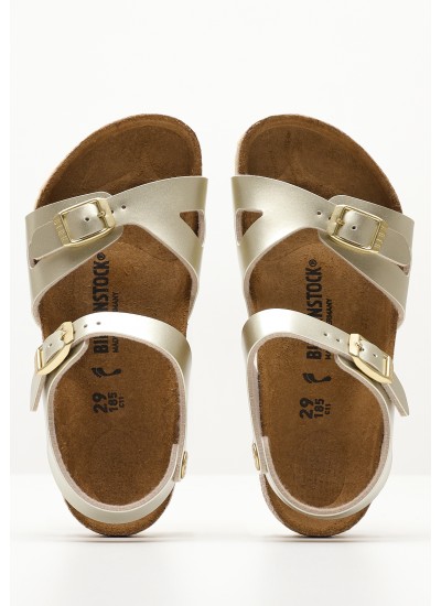 Kids Flip Flops & Sandals Electric.Rio Gold ECOleather Birkenstock