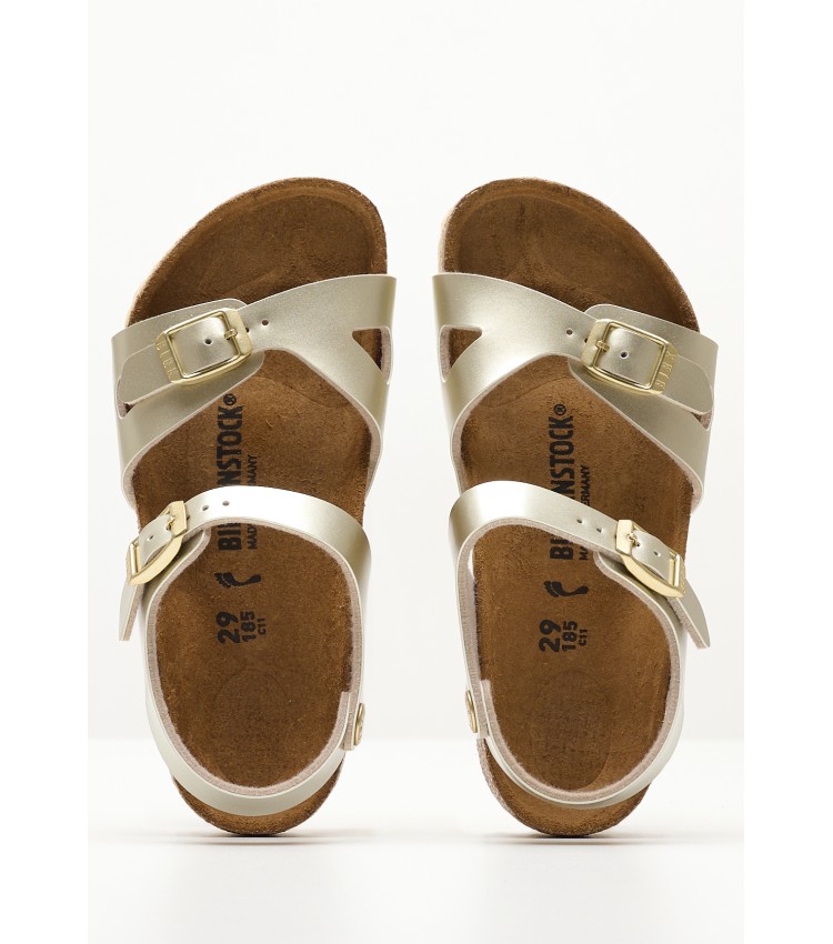 Kids Flip Flops & Sandals Electric.Rio Gold ECOleather Birkenstock