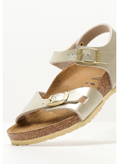 Kids Flip Flops & Sandals Electric.Rio Gold ECOleather Birkenstock