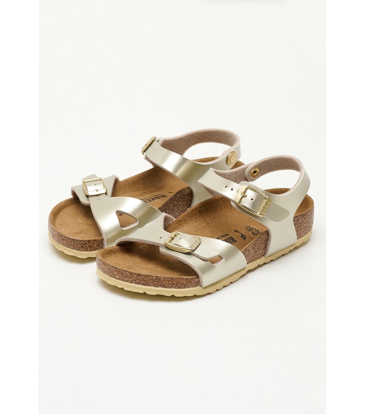 Kids Flip Flops & Sandals Electric.Rio Gold ECOleather Birkenstock