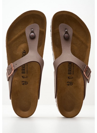 Ανδρικές Σαγιονάρες & Πέδιλα Gizeh.Bs.M Καφέ ECOleather Birkenstock