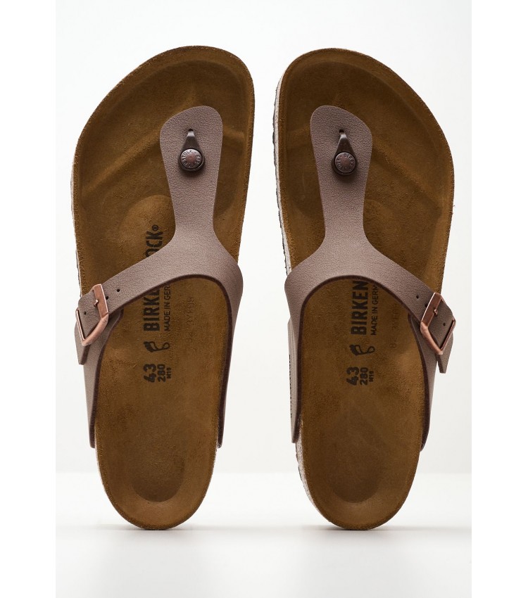 Ανδρικές Σαγιονάρες & Πέδιλα Gizeh.Bs.M Καφέ ECOleather Birkenstock