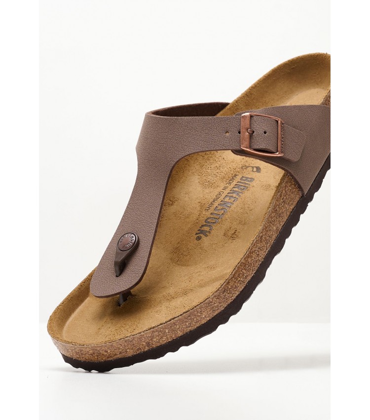 Ανδρικές Σαγιονάρες & Πέδιλα Gizeh.Bs.M Καφέ ECOleather Birkenstock