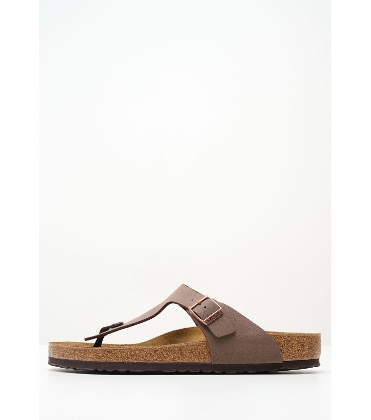 Ανδρικές Σαγιονάρες & Πέδιλα Gizeh.Bs.M Καφέ ECOleather Birkenstock