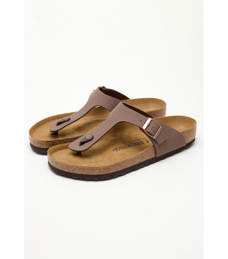 Ανδρικές Σαγιονάρες & Πέδιλα Gizeh.Bs.M Καφέ ECOleather Birkenstock