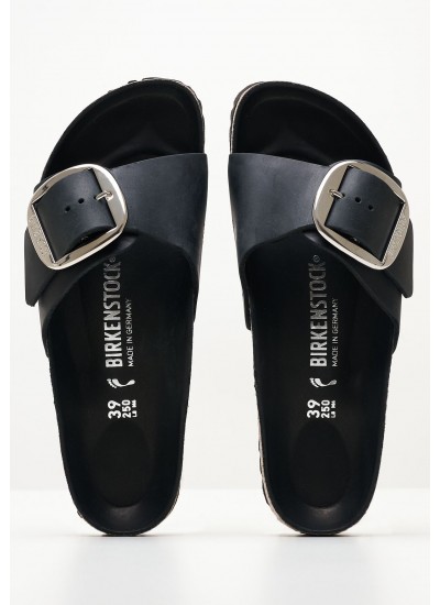 Γυναικεία Flats Madrid.Hex.Bl Μαύρο Δέρμα Birkenstock