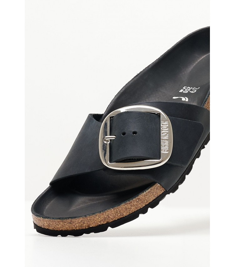 Γυναικεία Flats Madrid.Hex.Bl Μαύρο Δέρμα Birkenstock