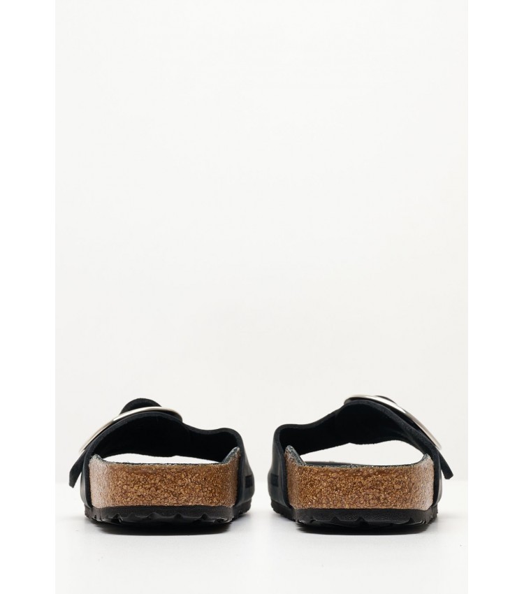 Γυναικεία Flats Madrid.Hex.Bl Μαύρο Δέρμα Λαδερό Birkenstock