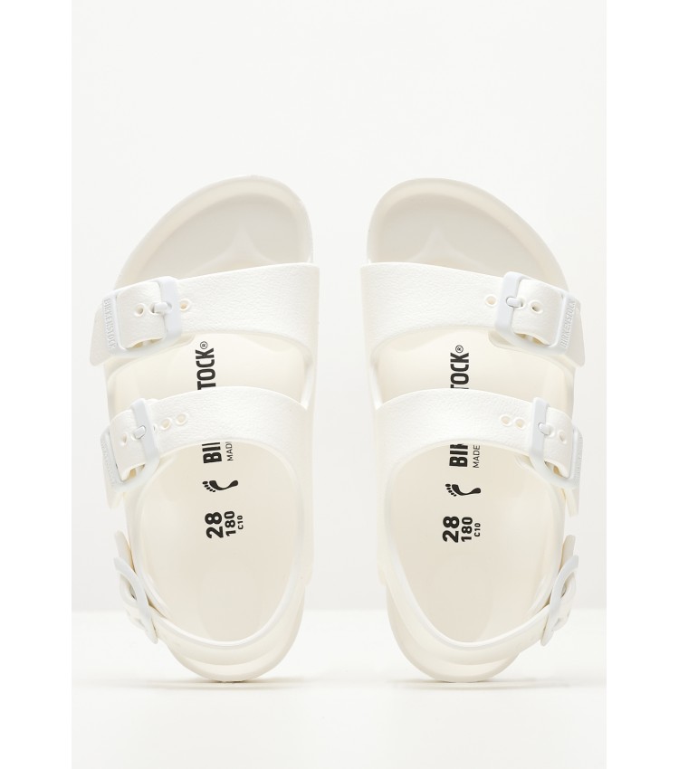 Kids Flip Flops & Sandals Milano.Bs White Rubber Birkenstock