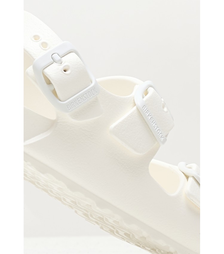 Kids Flip Flops & Sandals Milano.Bs White Rubber Birkenstock