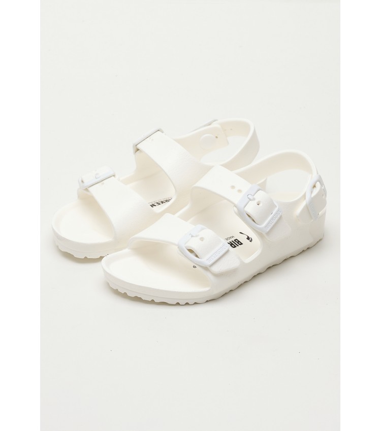 Kids Flip Flops & Sandals Milano.Bs White Rubber Birkenstock