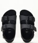 Kids Flip Flops & Sandals Milano.Desert Black ECOleather Birkenstock