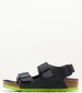 Kids Flip Flops & Sandals Milano.Desert Black ECOleather Birkenstock