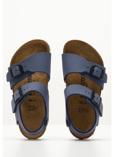 Παιδικές Σαγιονάρες & Πέδιλα New.York Μπλε ECOleather Birkenstock