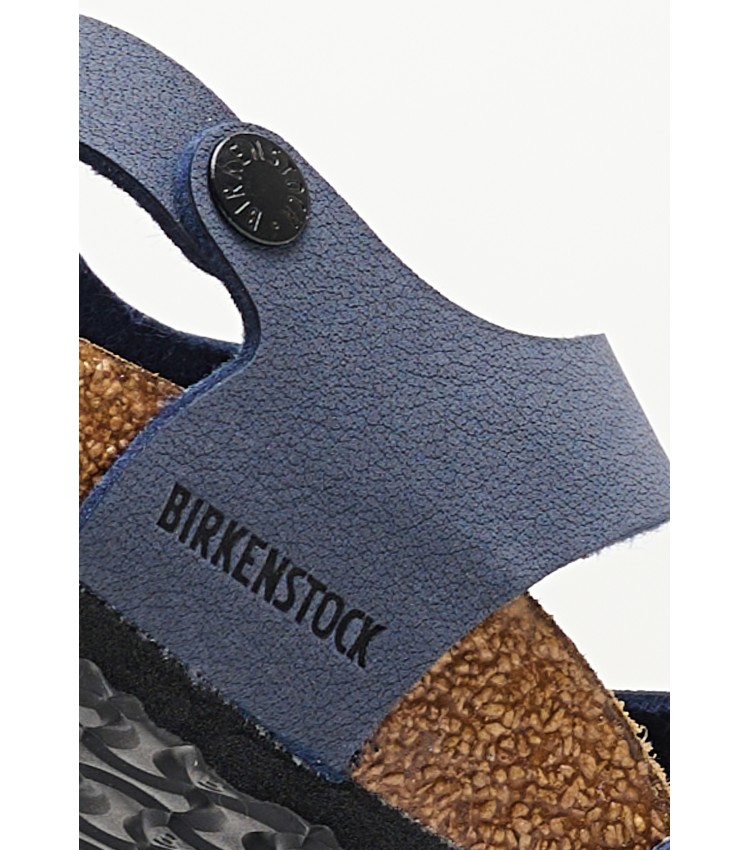 Kids Flip Flops & Sandals New.York Blue ECOleather Birkenstock